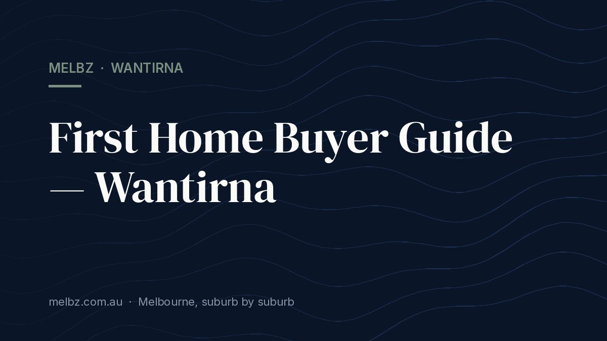 Title card: First Home Buyer Guide — Wantirna