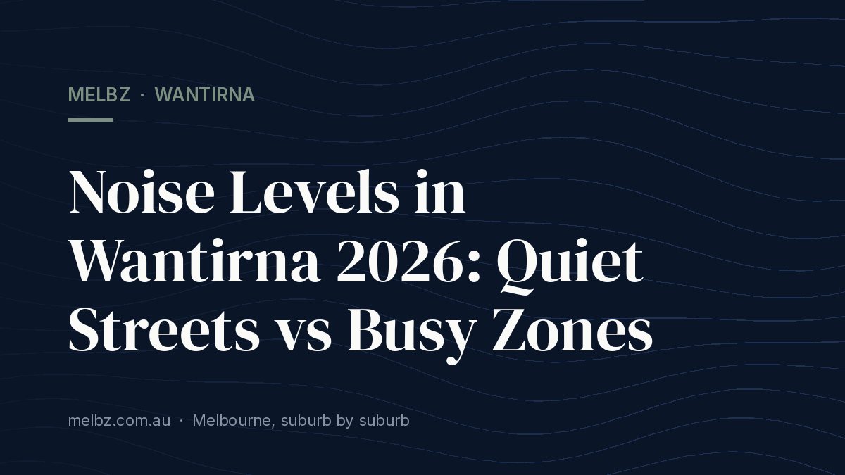 Title card: Noise Levels in Wantirna 2026: Quiet Streets vs Busy Zones