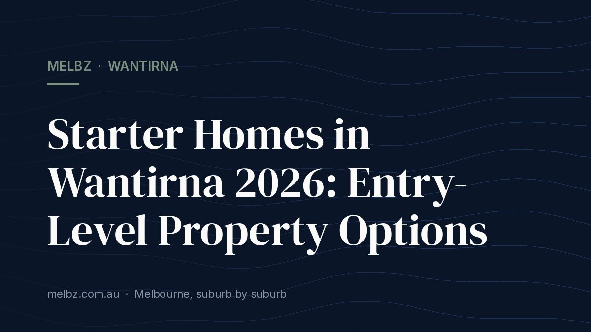 Title card: Starter Homes in Wantirna 2026: Entry-Level Property Options