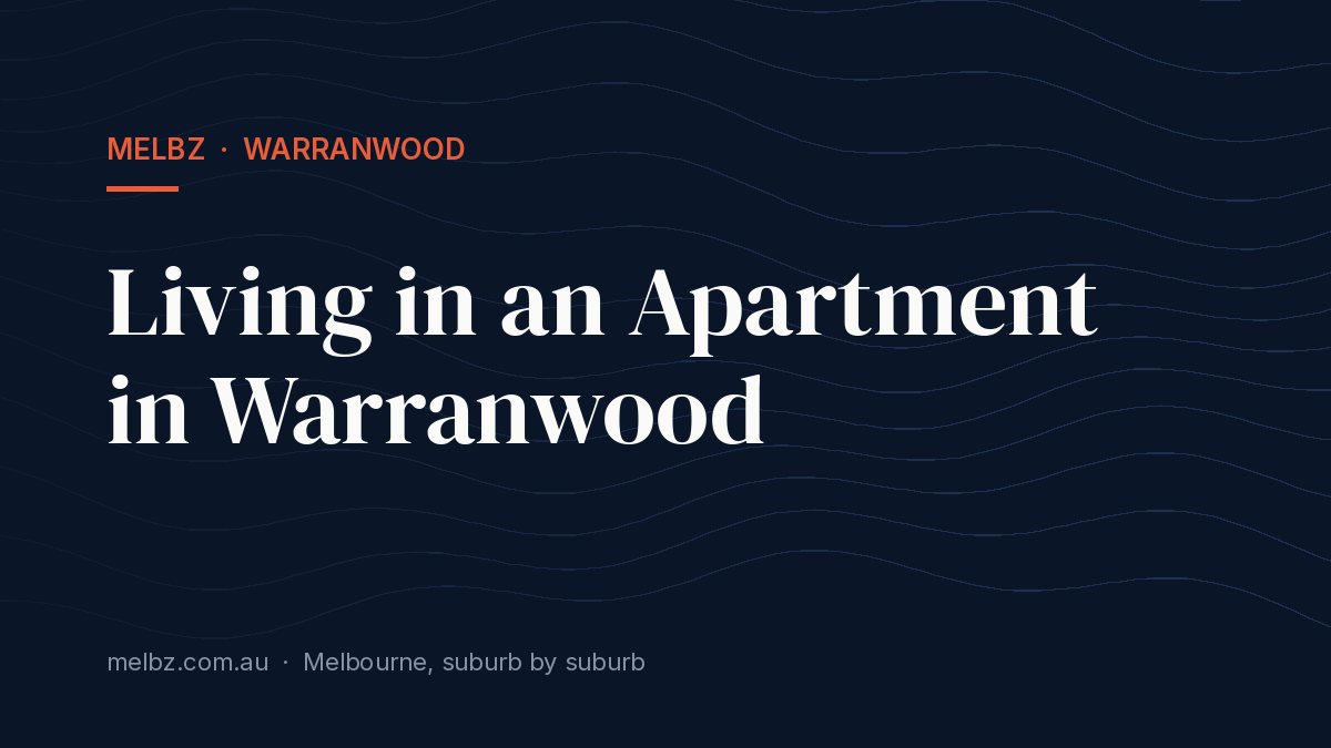 Title card: Living in an Apartment in Warranwood