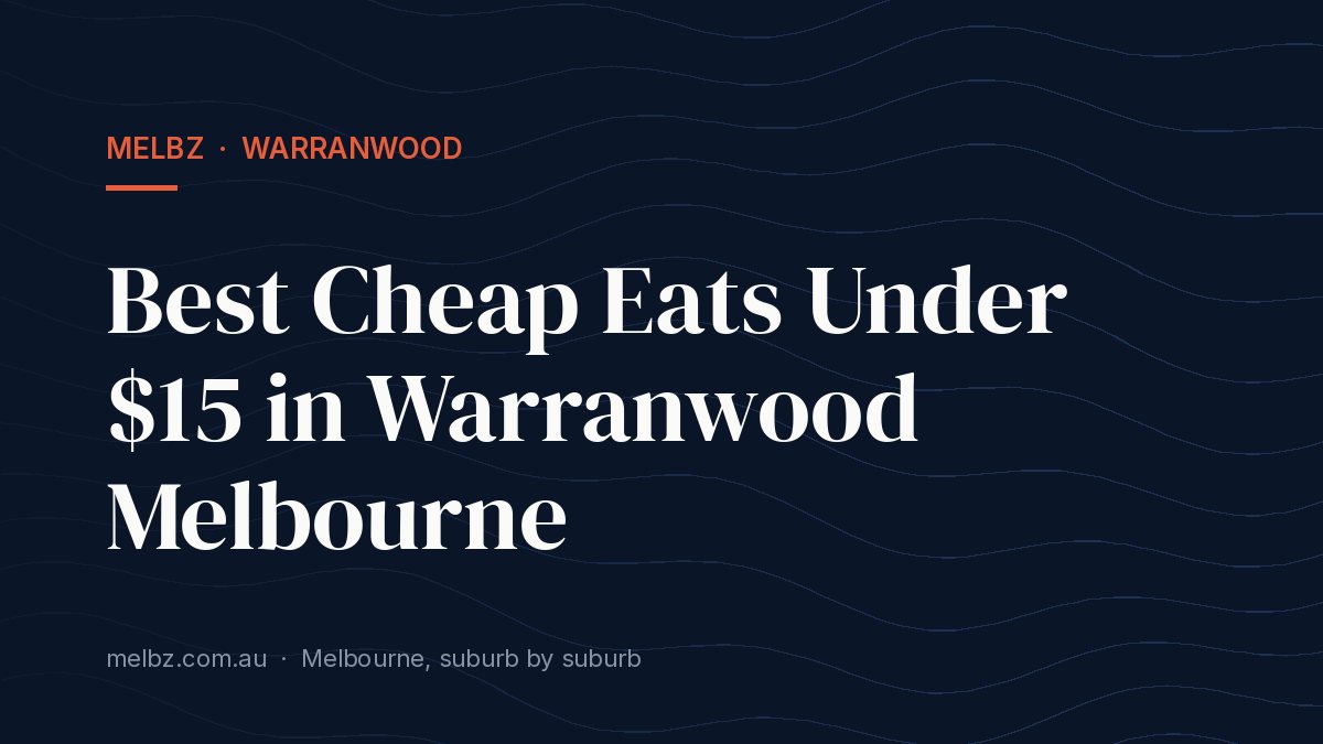 Title card: Best Cheap Eats Under $15 in Warranwood Melbourne