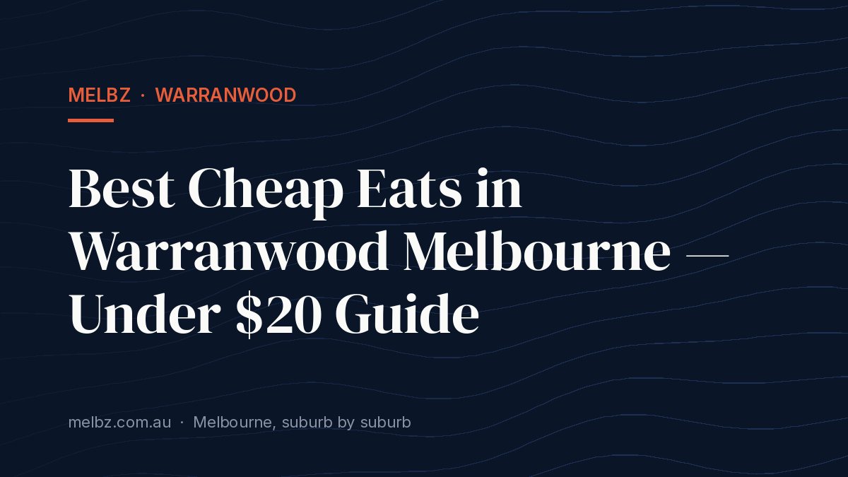 Title card: Best Cheap Eats in Warranwood Melbourne — Under $20 Guide