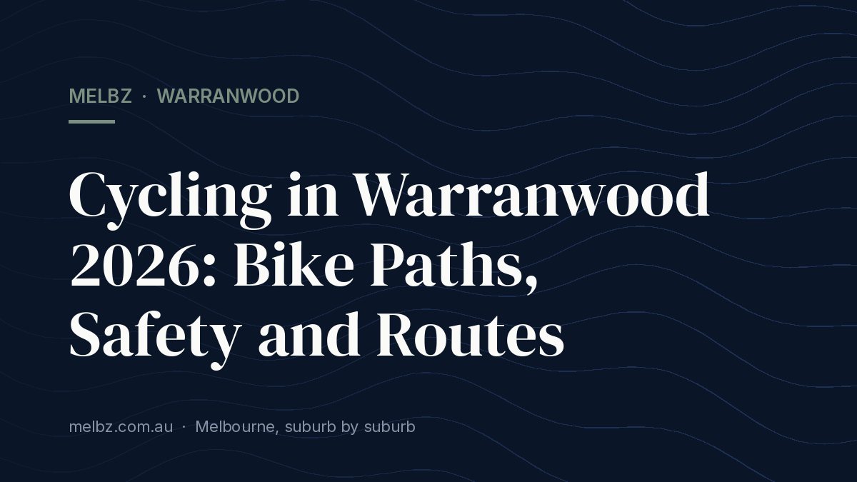 Title card: Cycling in Warranwood 2026: Bike Paths, Safety and Routes