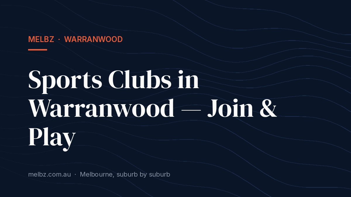 Title card: Sports Clubs in Warranwood — Join & Play
