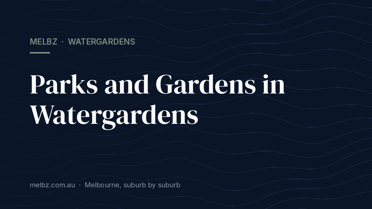 Title card: Parks and Gardens in Watergardens