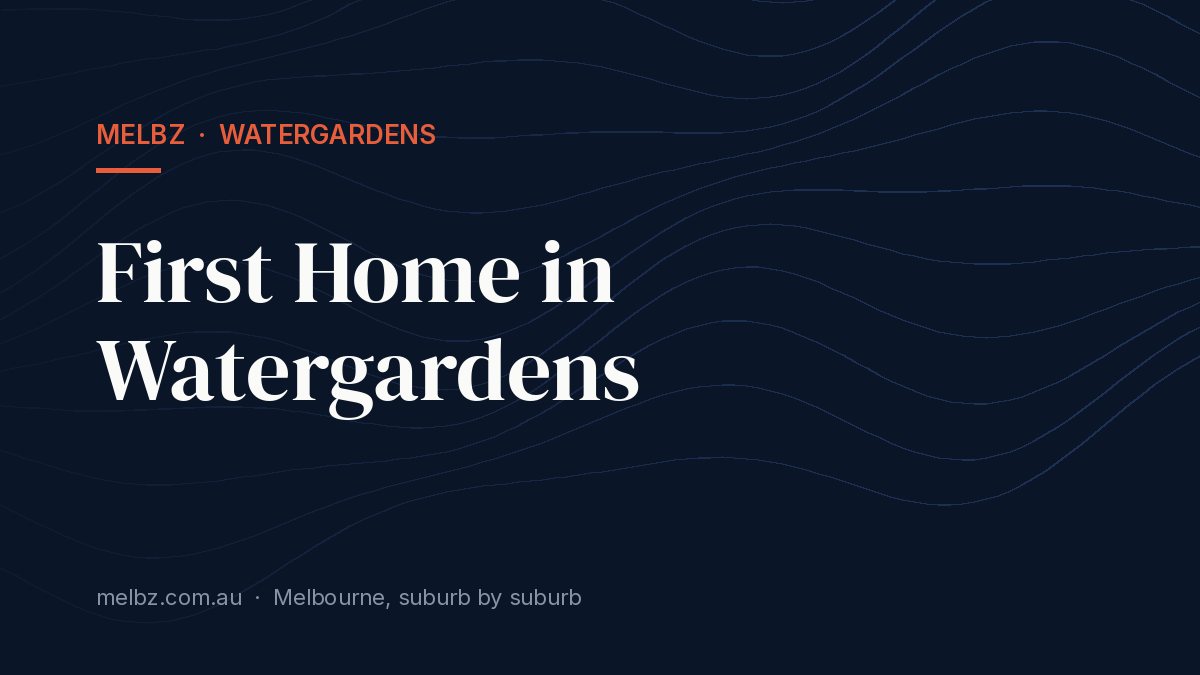 Title card: First Home in Watergardens