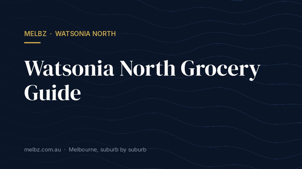Title card: Watsonia North Grocery Guide