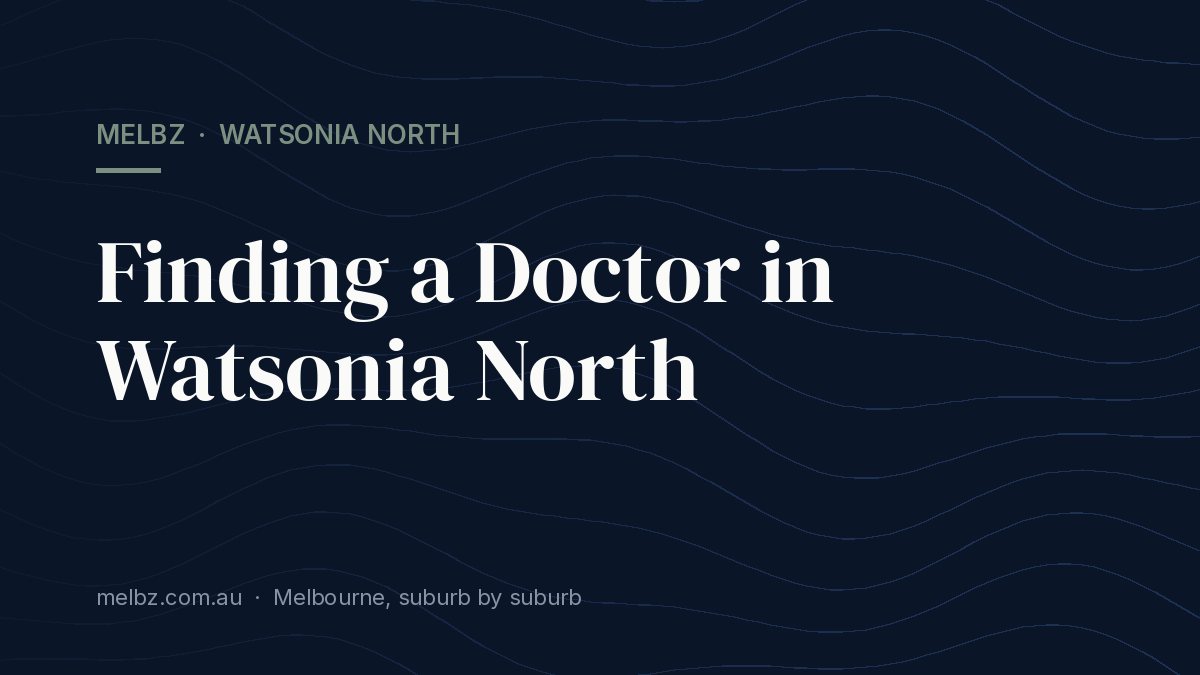 Title card: Finding a Doctor in Watsonia North