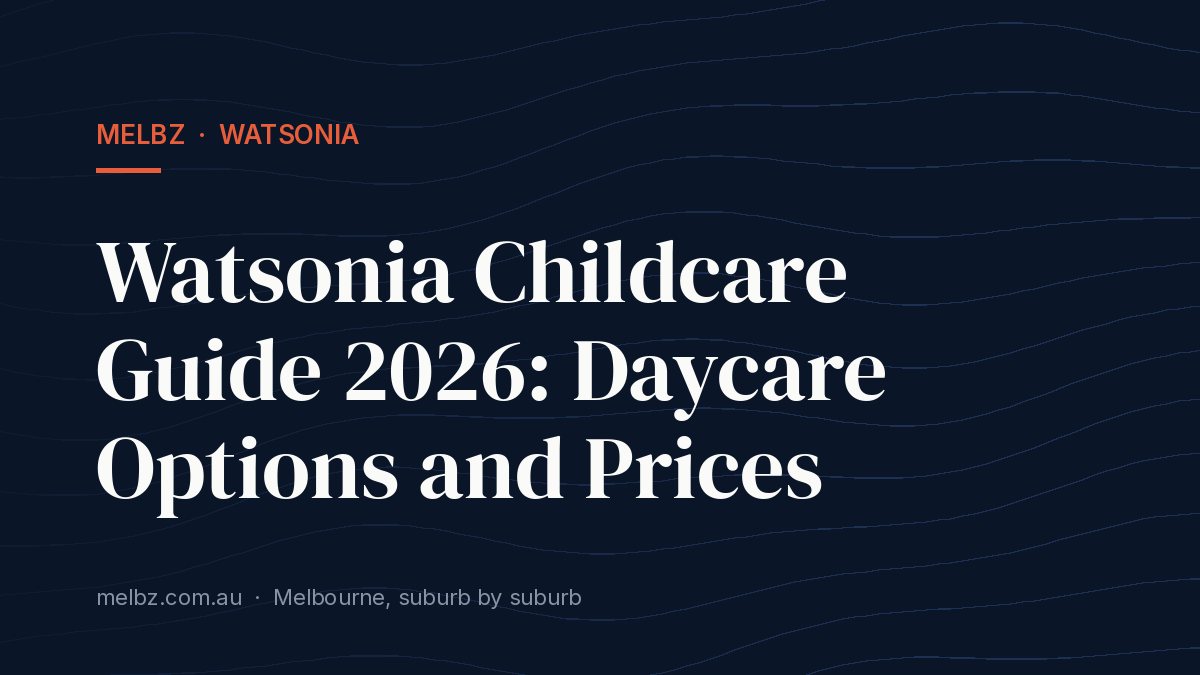 Title card: Watsonia Childcare Guide 2026: Daycare Options and Prices