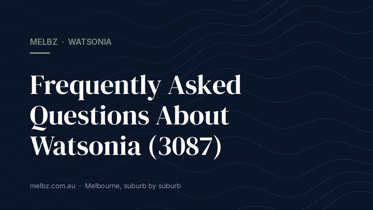 Title card: Frequently Asked Questions About Watsonia (3087)