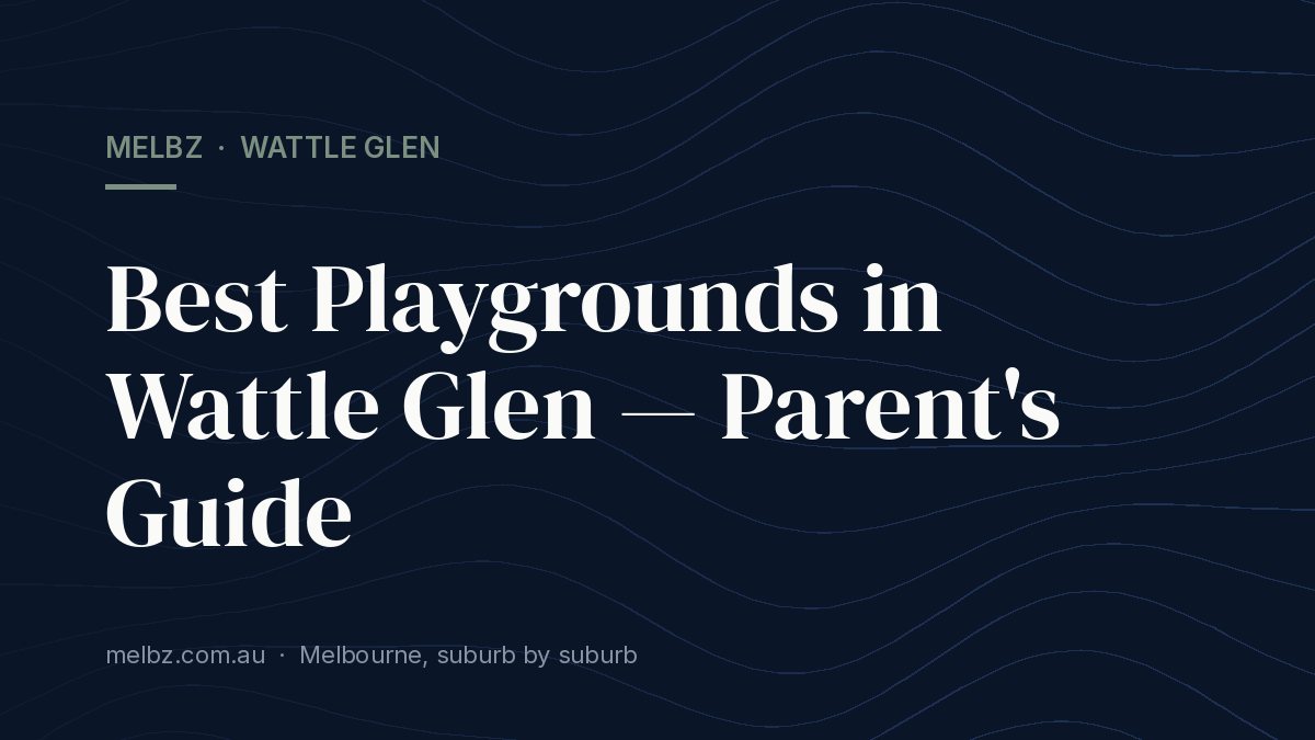 Title card: Best Playgrounds in Wattle Glen — Parent's Guide