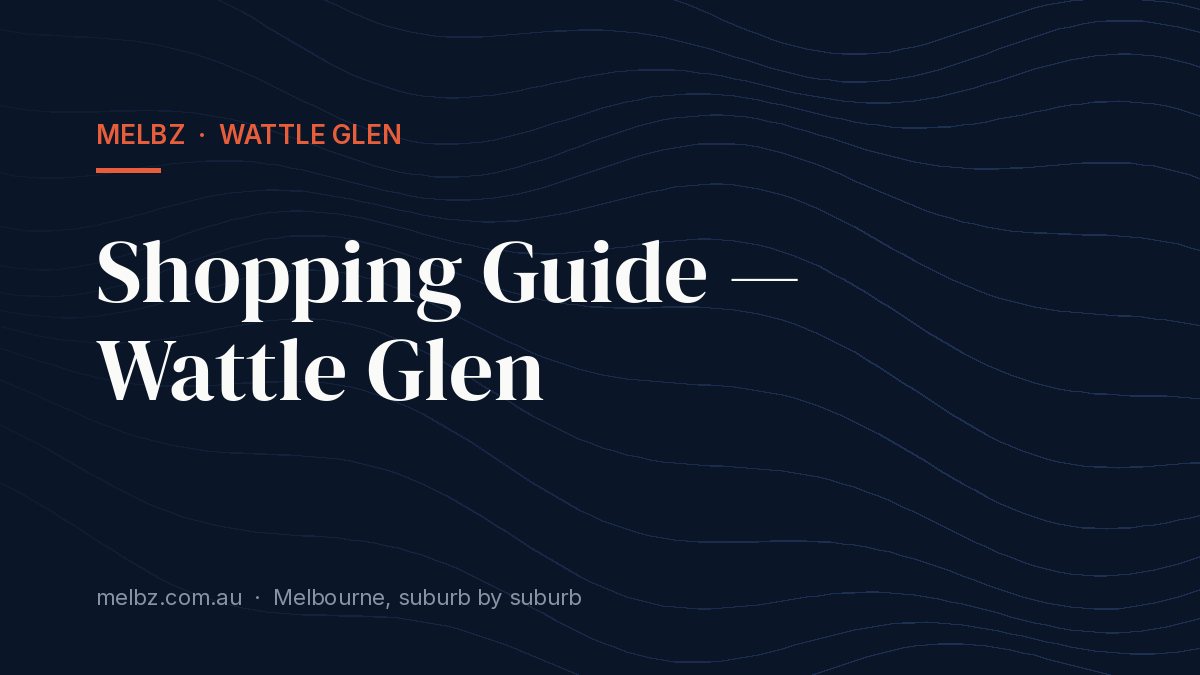 Title card: Shopping Guide — Wattle Glen