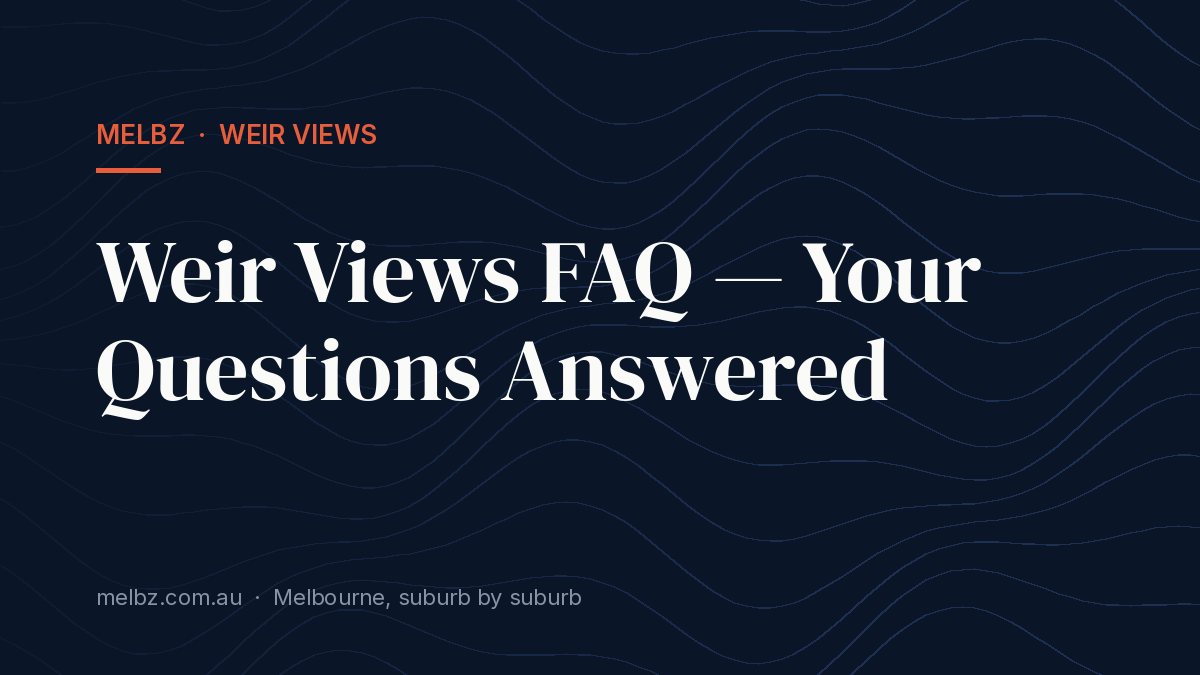 Title card: Weir Views FAQ — Your Questions Answered