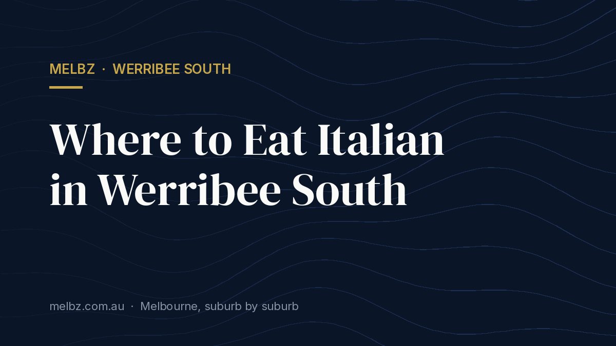 Title card: Where to Eat Italian in Werribee South