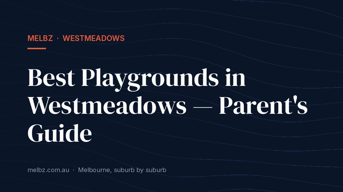 Title card: Best Playgrounds in Westmeadows — Parent's Guide