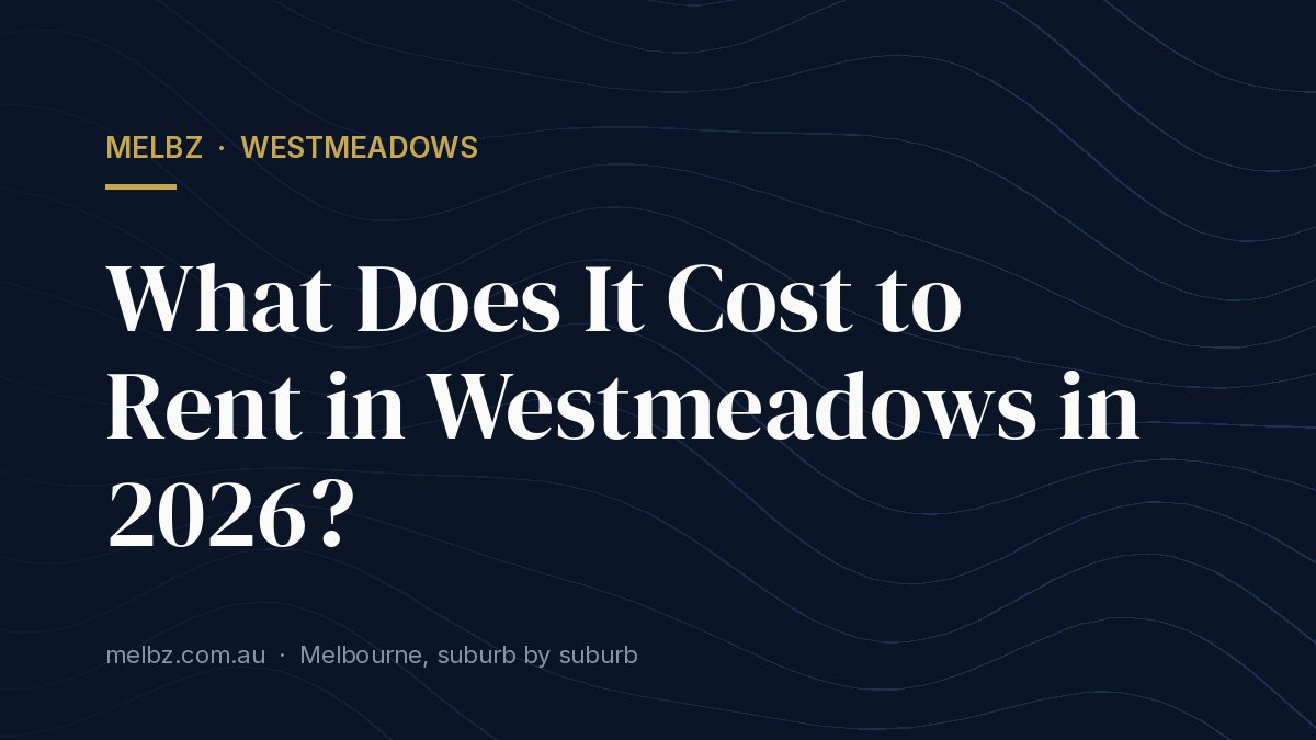 Title card: What Does It Cost to Rent in Westmeadows in 2026?