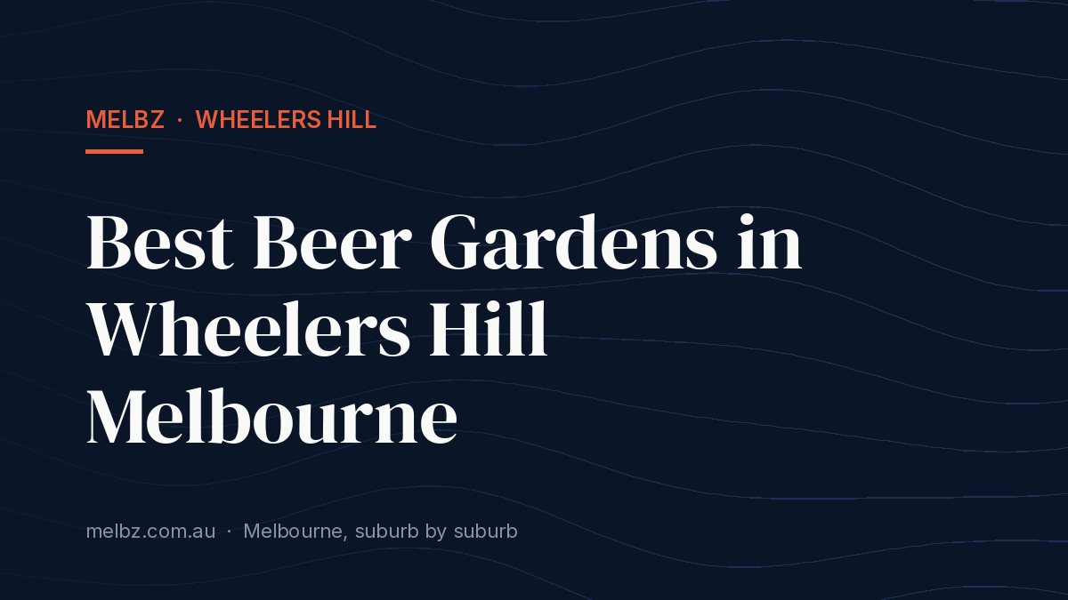 Title card: Best Beer Gardens in Wheelers Hill Melbourne