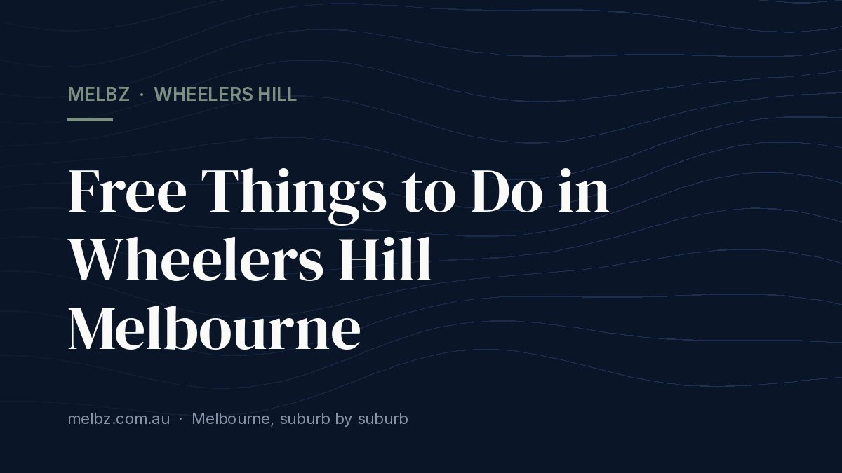 Title card: Free Things to Do in Wheelers Hill Melbourne