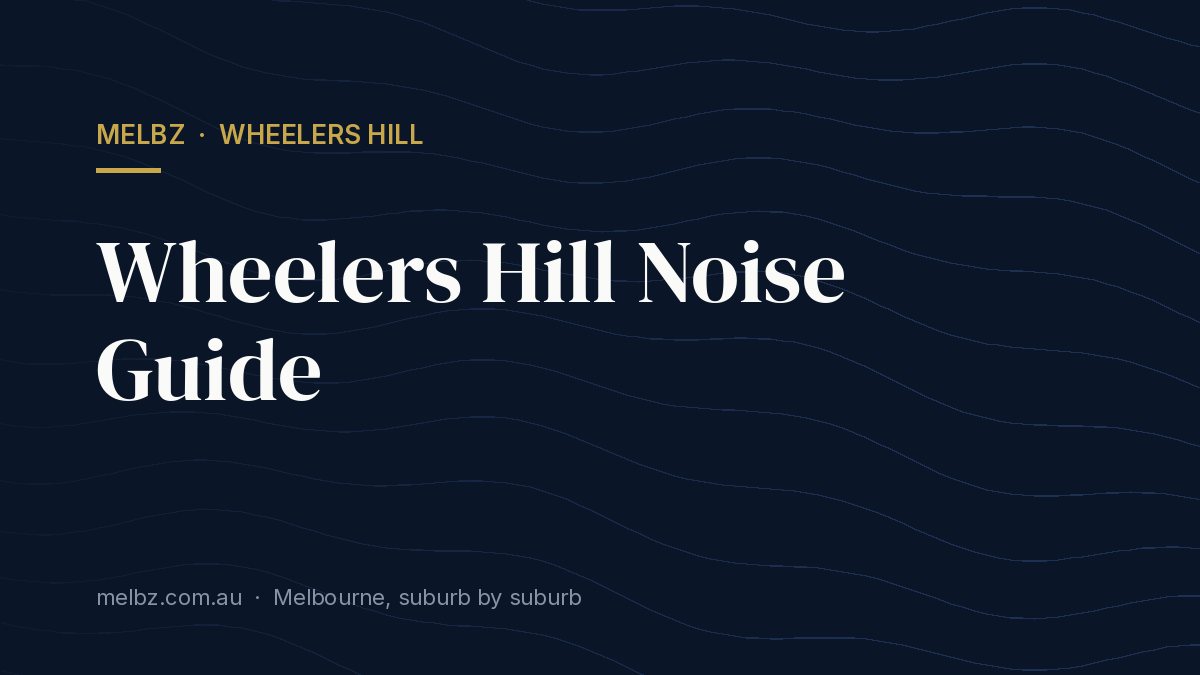 Title card: Wheelers Hill Noise Guide