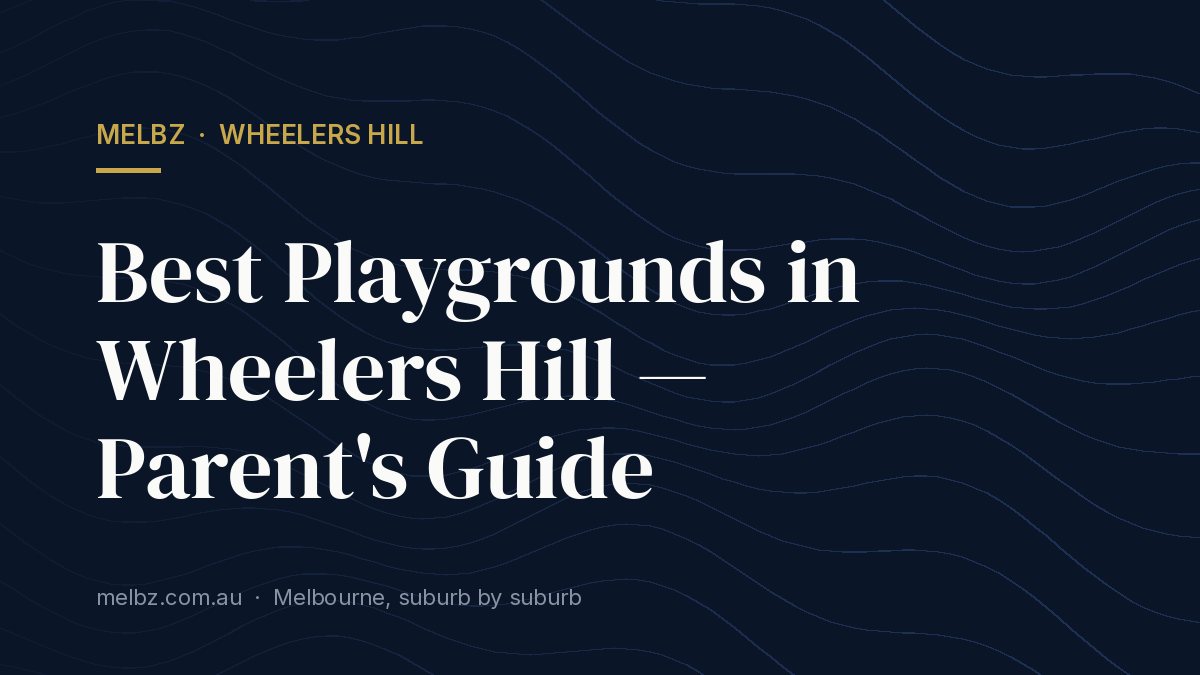 Title card: Best Playgrounds in Wheelers Hill — Parent's Guide