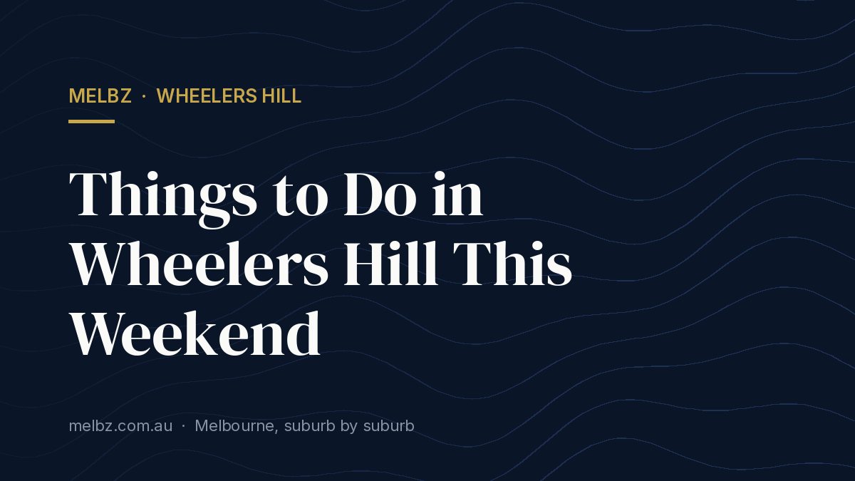 Title card: Things to Do in Wheelers Hill This Weekend