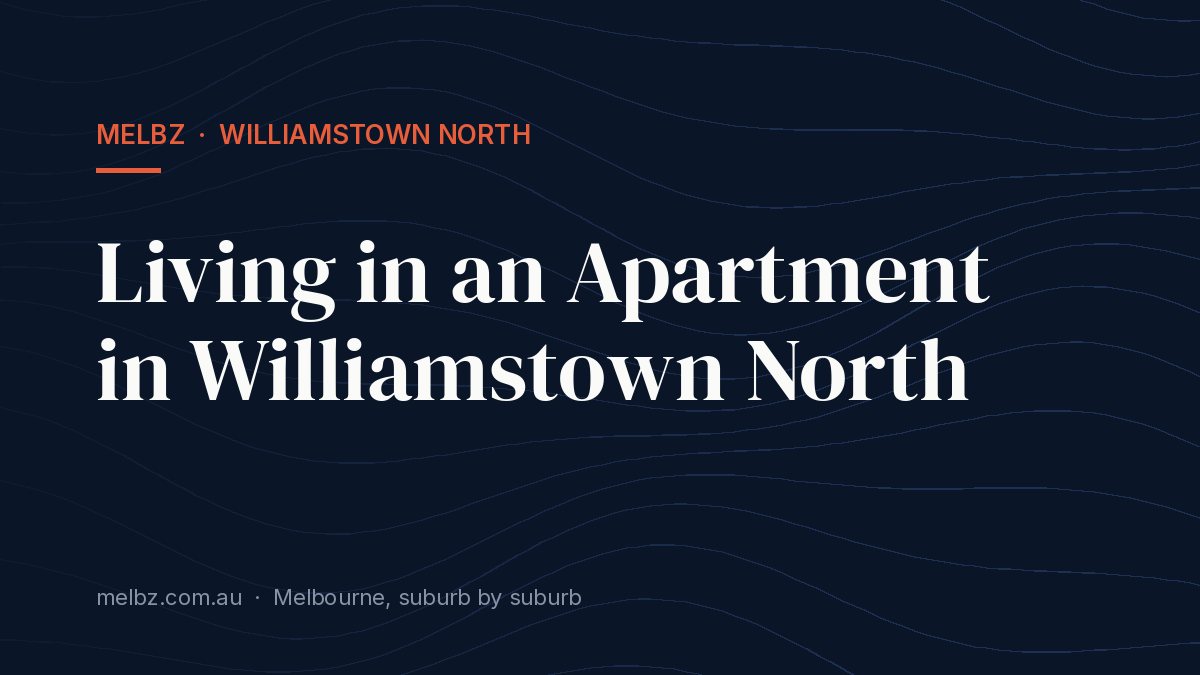 Title card: Living in an Apartment in Williamstown North