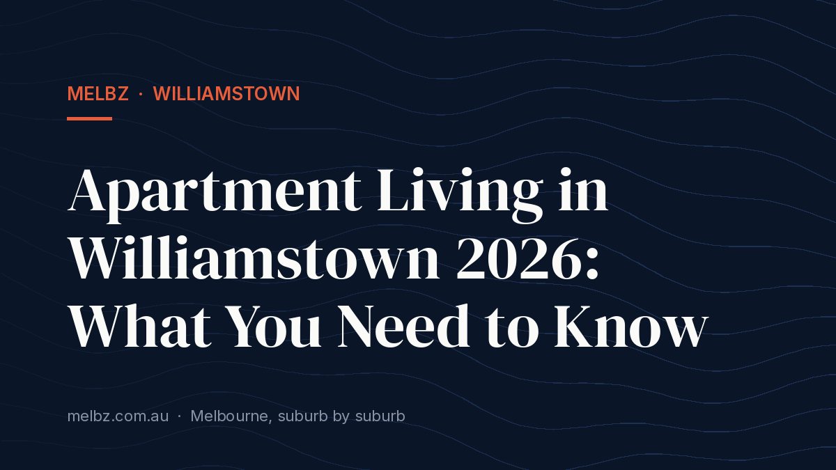 Title card: Apartment Living in Williamstown 2026: What You Need to Know