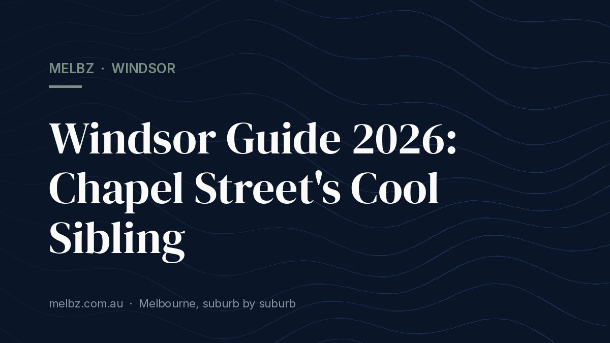 Title card: Windsor Guide 2026: Chapel Street's Cool Sibling