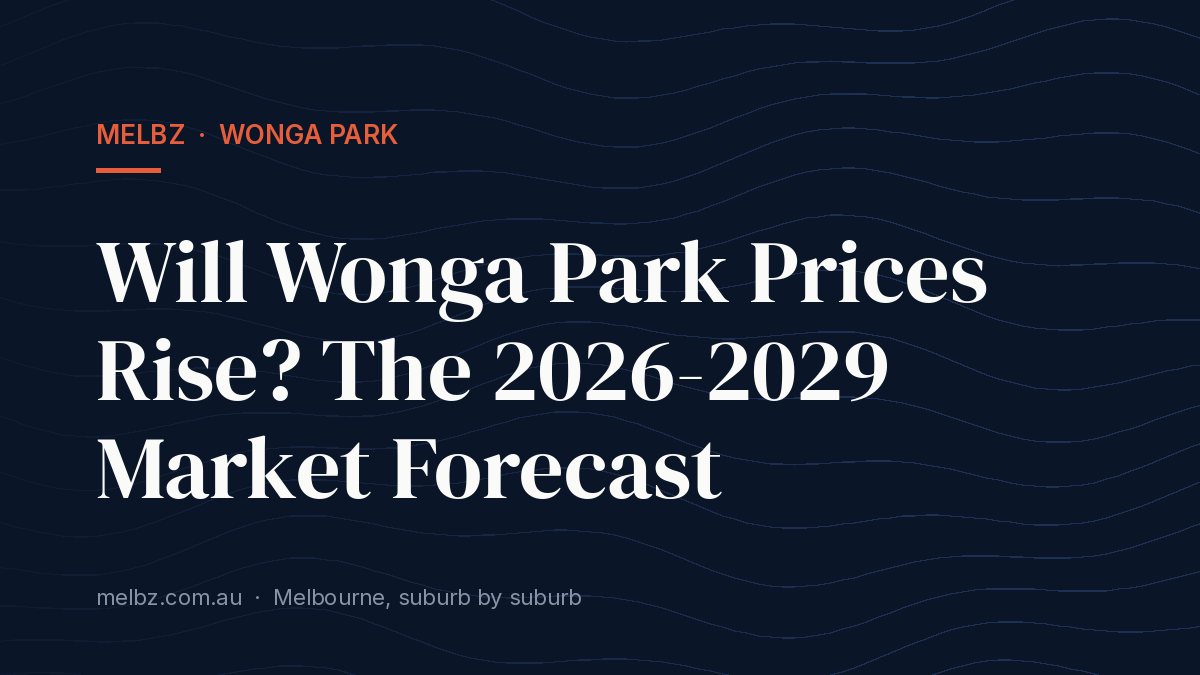 Title card: Will Wonga Park Prices Rise? The 2026-2029 Market Forecast