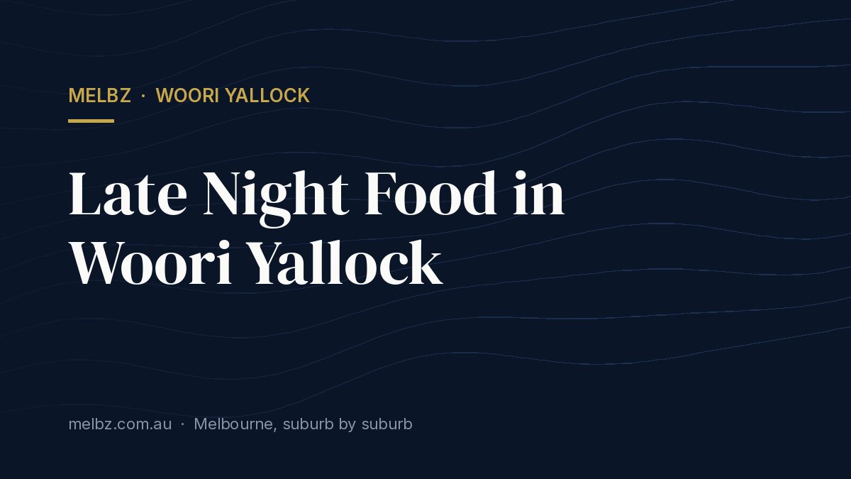 Title card: Late Night Food in Woori Yallock