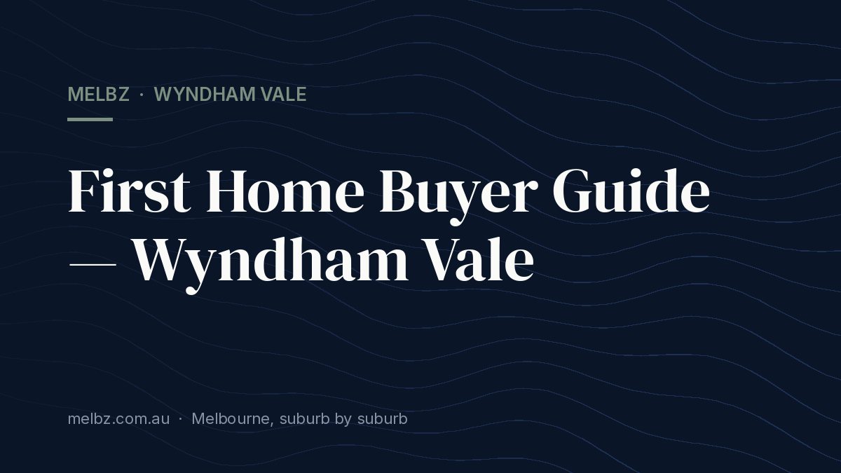 Title card: First Home Buyer Guide — Wyndham Vale