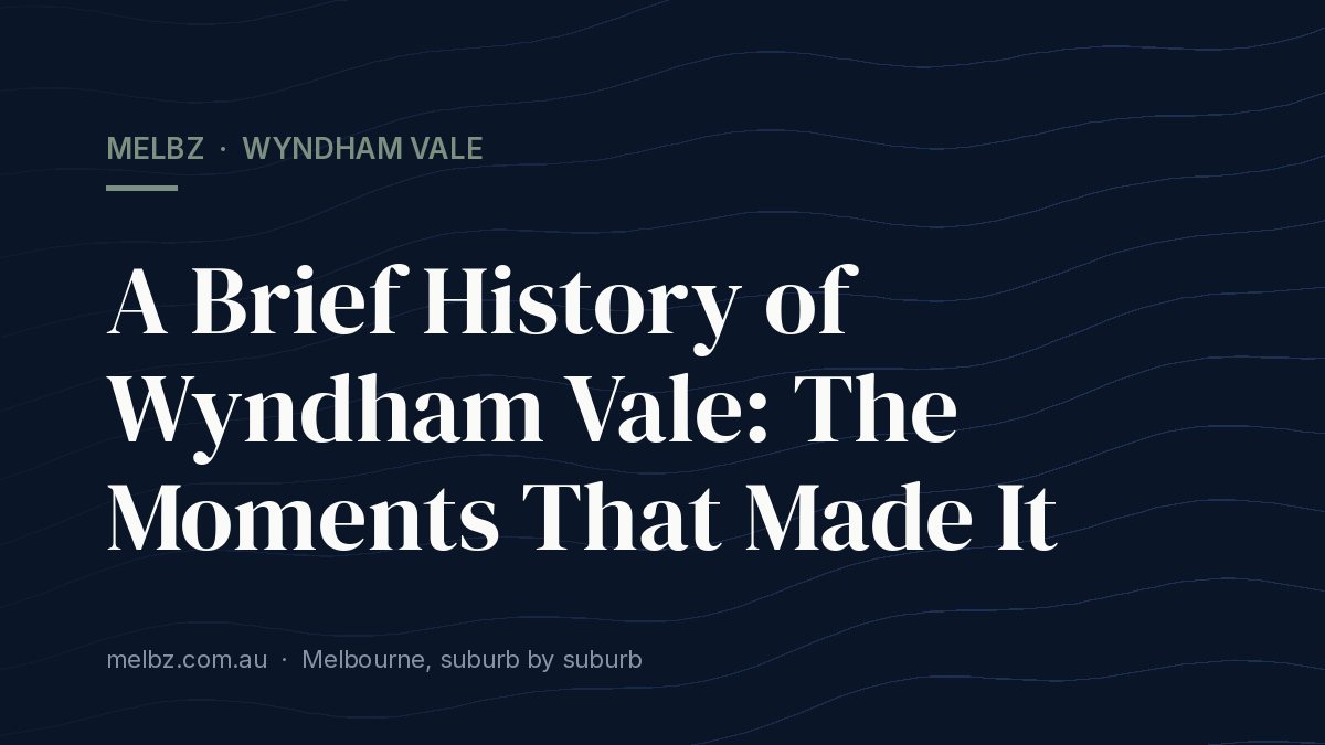 Title card: A Brief History of Wyndham Vale: The Moments That Made It