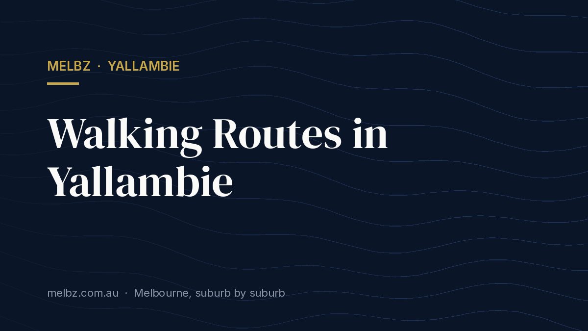 Title card: Walking Routes in Yallambie