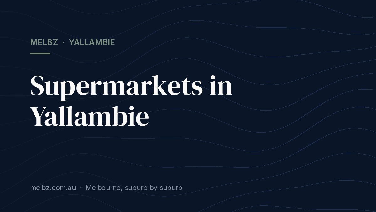 Title card: Supermarkets in Yallambie
