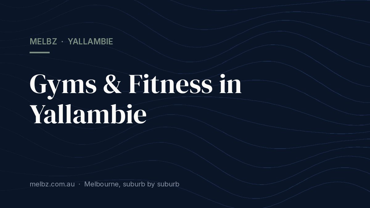 Title card: Gyms & Fitness in Yallambie
