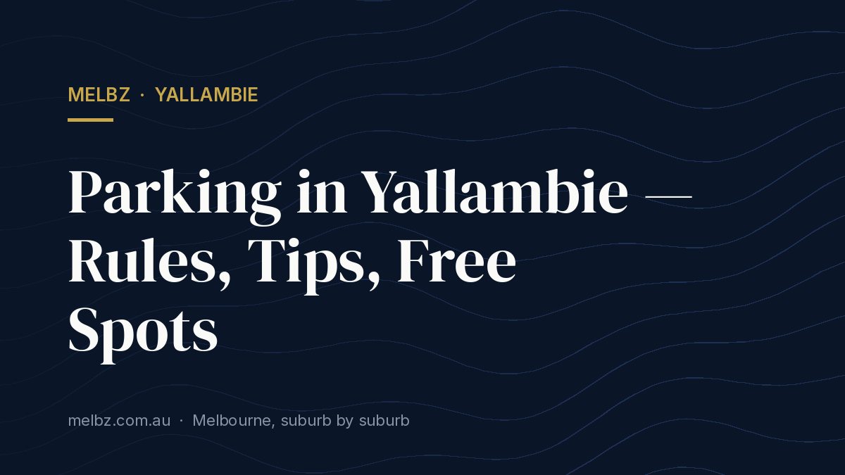 Title card: Parking in Yallambie — Rules, Tips, Free Spots