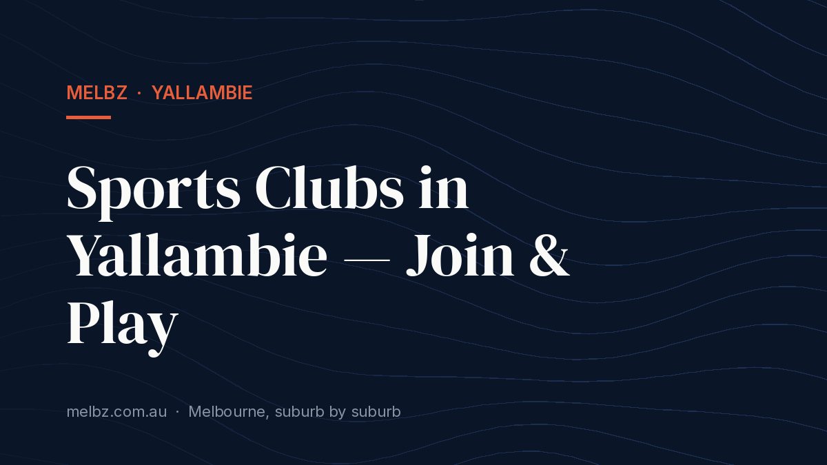 Title card: Sports Clubs in Yallambie — Join & Play