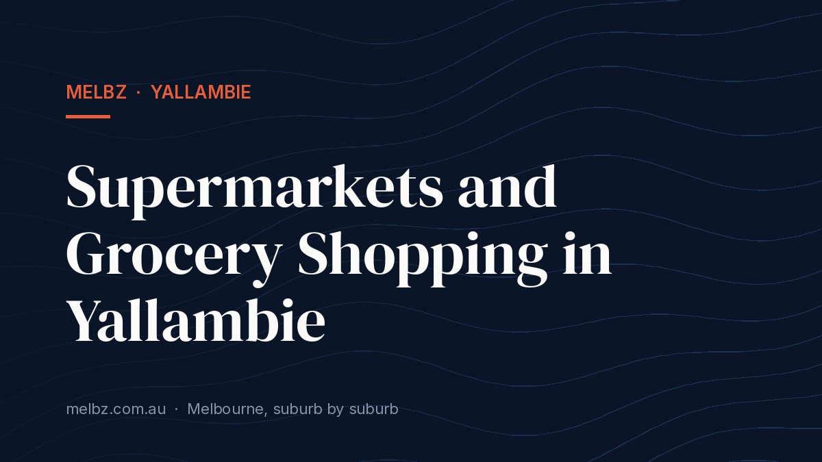 Title card: Supermarkets and Grocery Shopping in Yallambie