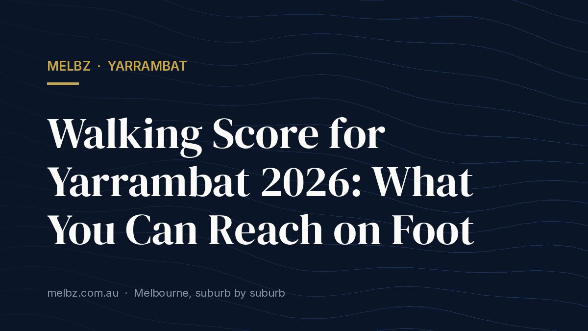 Title card: Walking Score for Yarrambat 2026: What You Can Reach on Foot
