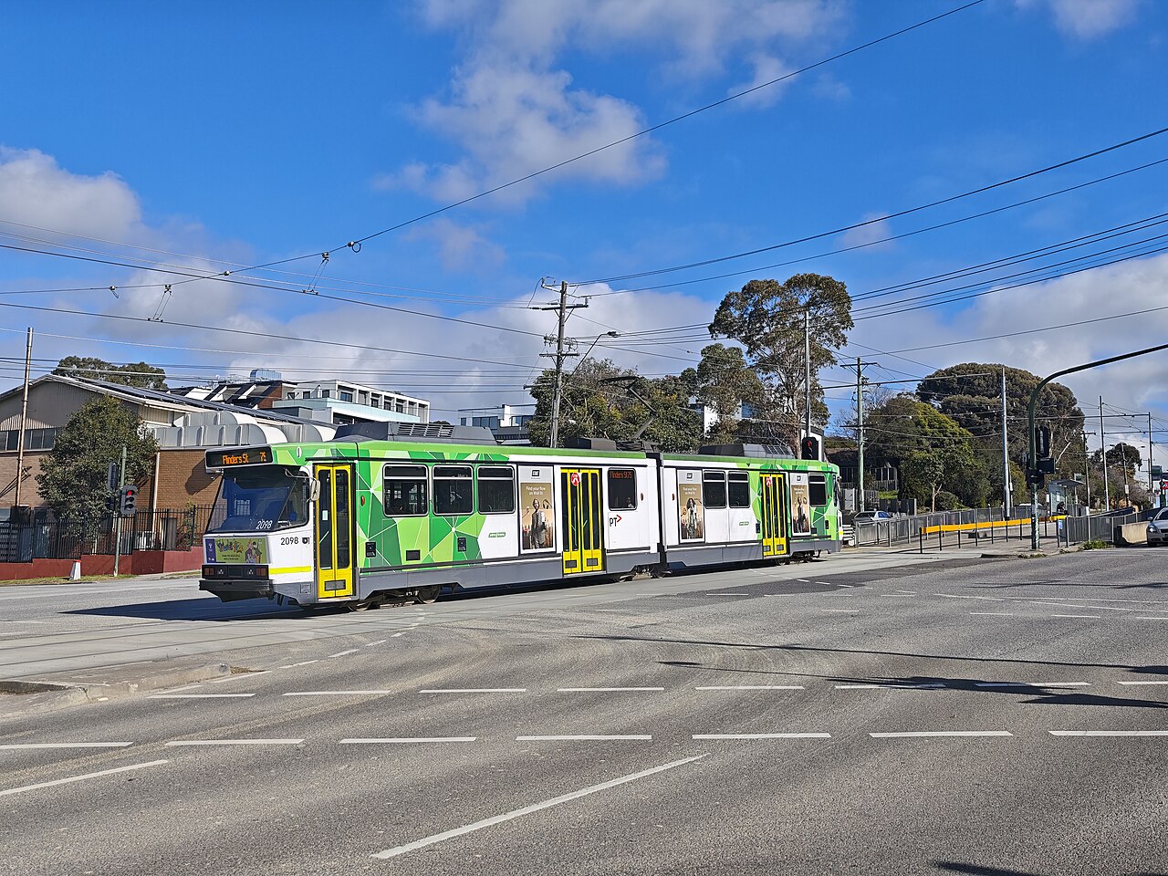 Tram at Elgar Road and Burwood Highway