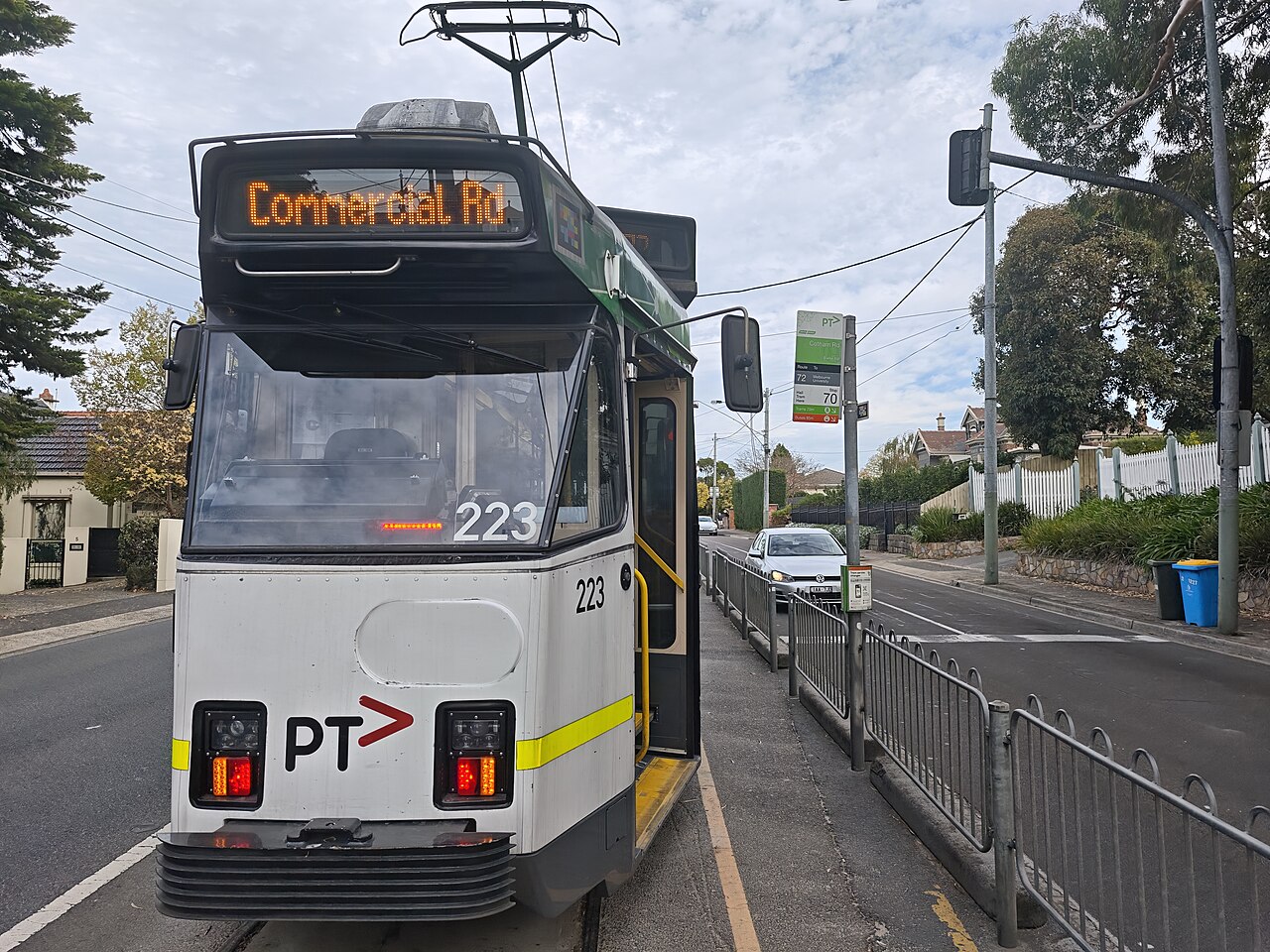 Tram 223 at the Cotham Rd and Burke Rd stop