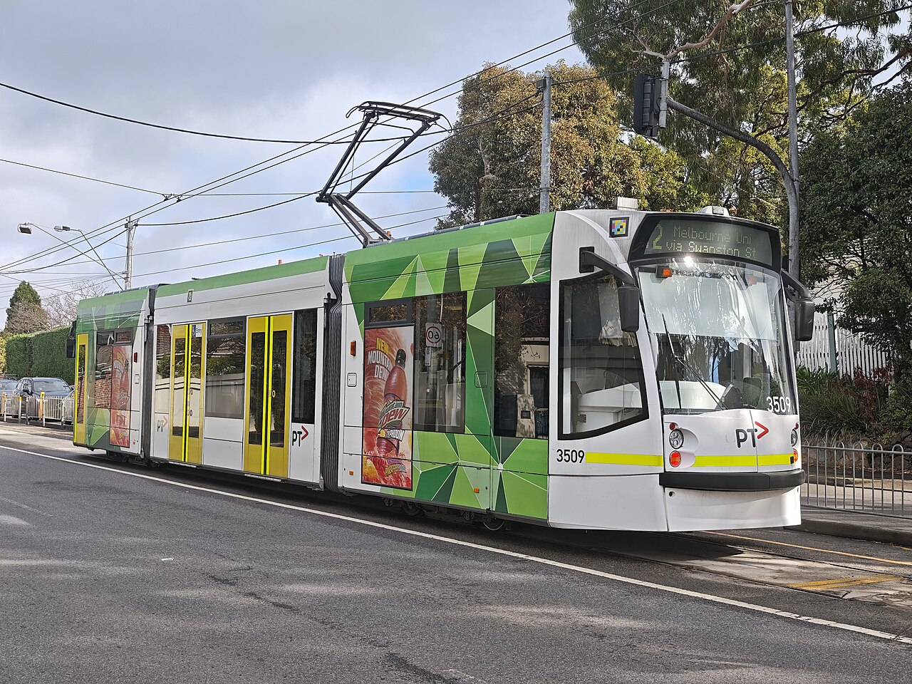 Tram 3509 at Cotham Road and Burke Road