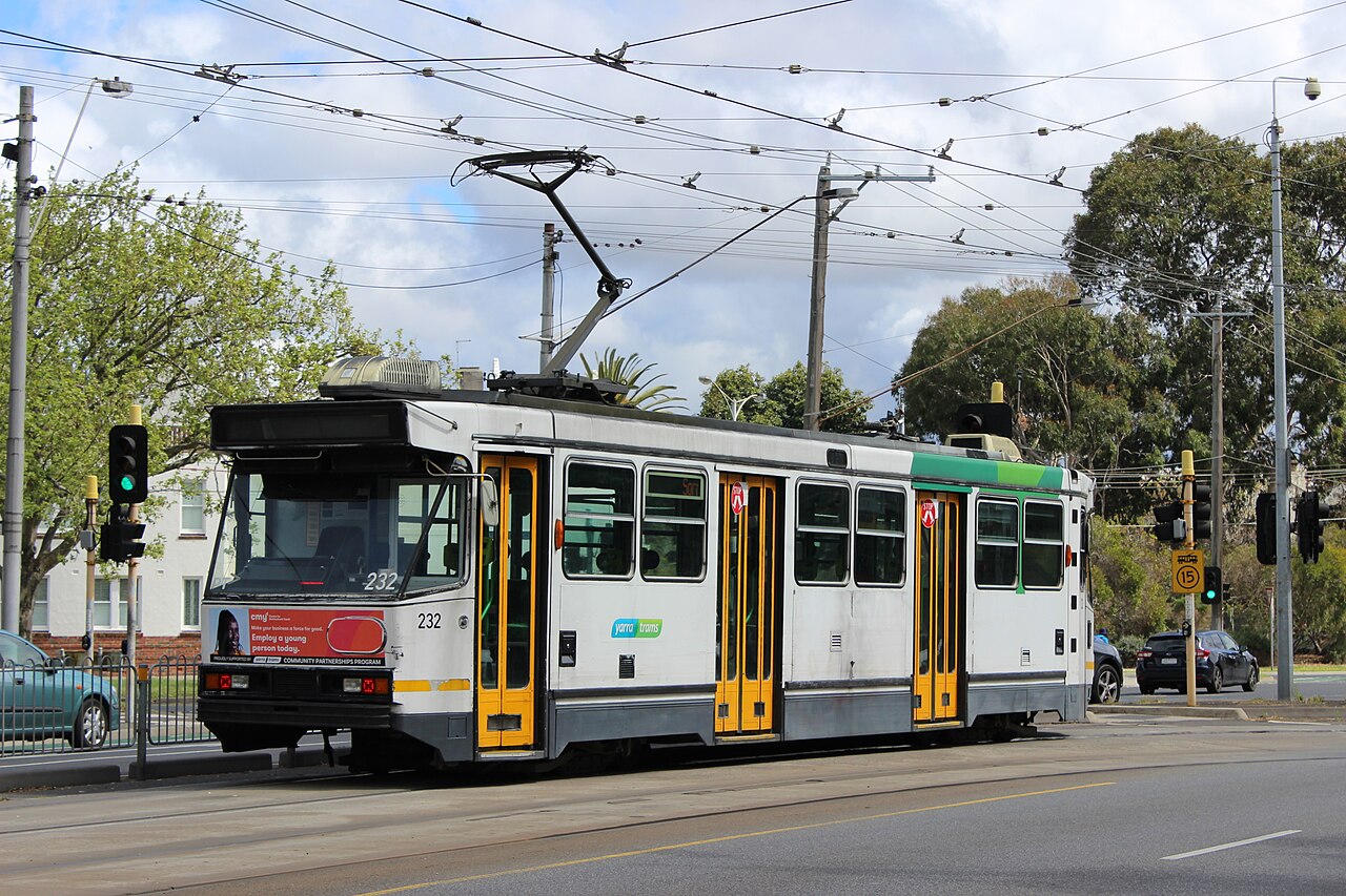 A-class tram on Canterbury Road