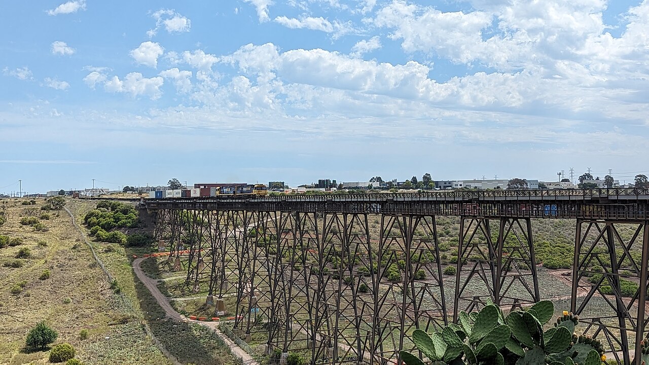 Albion Viaduct spanning the valley