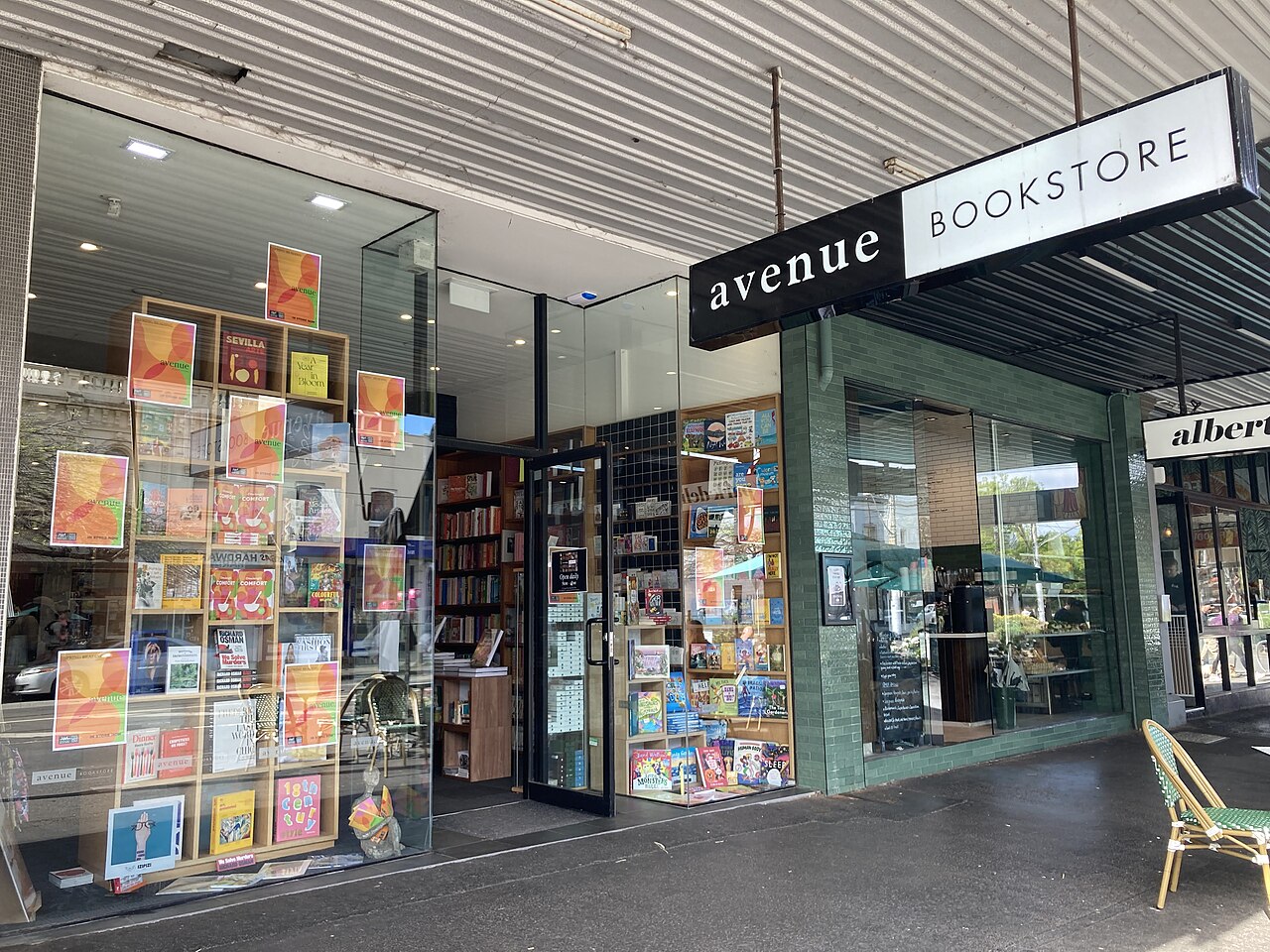 Avenue Bookstore shopfront in Albert Park