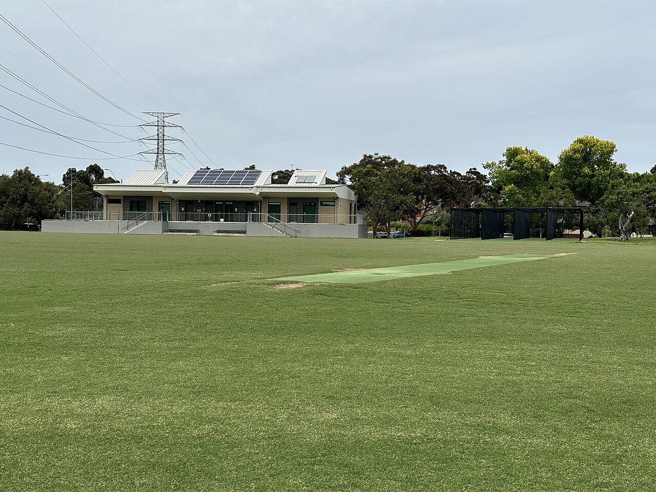 Sports oval and pavilion at Basil Reserve
