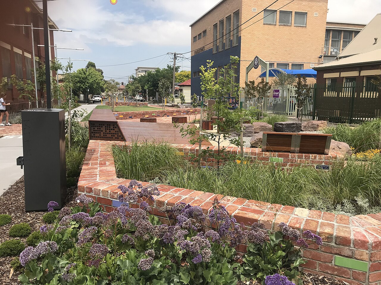 Garden beds in Birmingham Street Park, Yarraville
