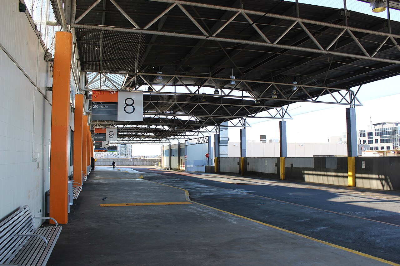 Box Hill bus interchange under its roof