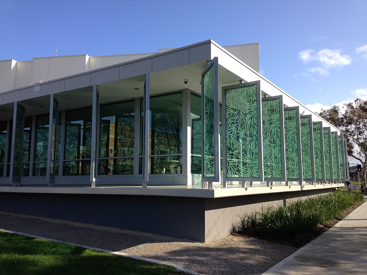 Glass-walled Braybrook Library building