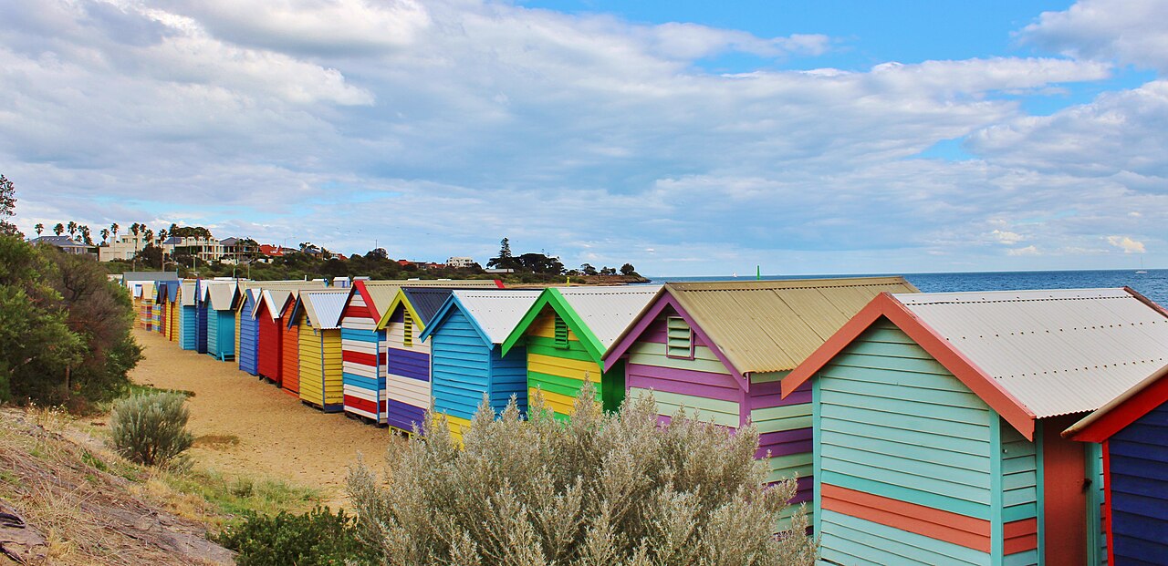 Brighton beach and its line of beach huts